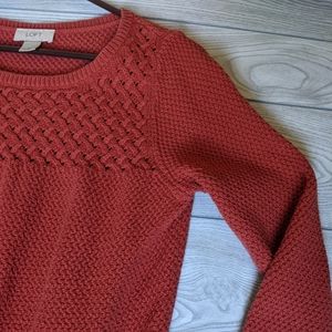 Loft sweater size medium. Faded orange/red color